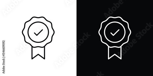 Rosette icon in black. flat graphic vector icon
