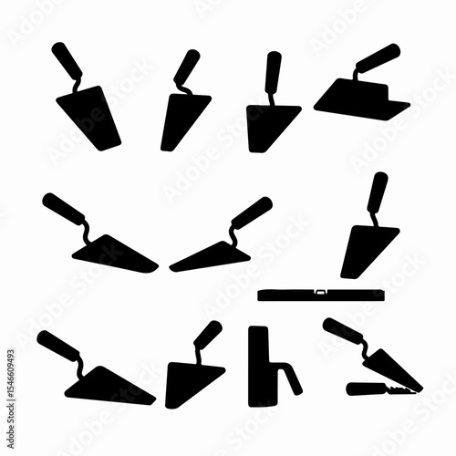 Trowel construction set tool, and construction equipment