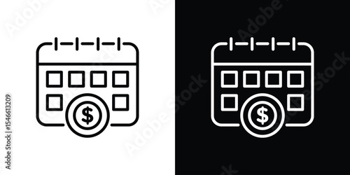 Salary day icon in black. flat graphic vector icon