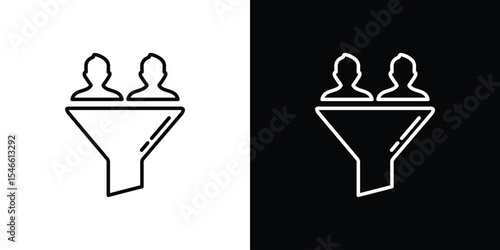 sales conversion icon in black. flat graphic vector icon