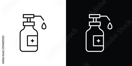 Sanitizer icon in black. flat graphic vector icon