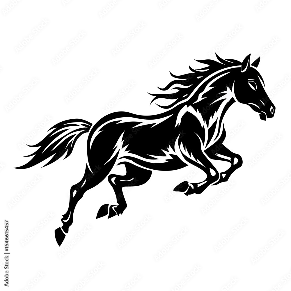 Running Horse Silhouette Vector – Wild Stallion Clipart for Tattoos, Equestrian Designs, Tribal Art, Logo, Racing Themes, and Western Decor Graphics Running Horse Silhouette Vector – Wild Stallion Clipart for Tattoos, Equestrian Designs, Tribal Art, Logo, Racing Themes, and Western Decor Graphics
