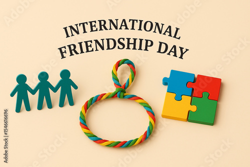 International friendship day poster featuring love, unity and friendship 