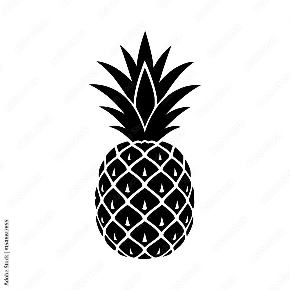 Obraz premium Pineapple vector illustration