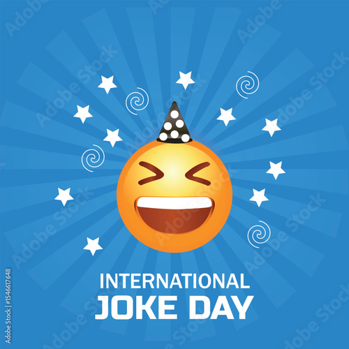 Happy Emoji Celebrating International Joke Day