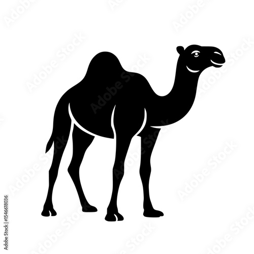 Silhouette of camel vector