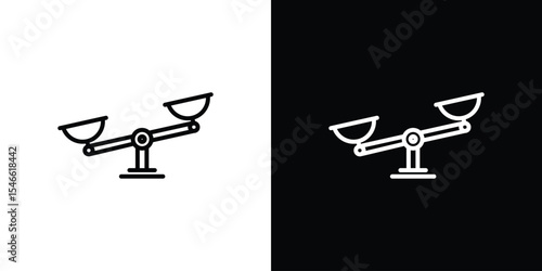 Scale icon in black. flat graphic vector icon