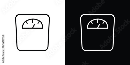 Scale icon in black. flat graphic vector icon