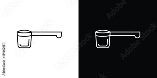 Scoop icon in black. flat graphic vector icon