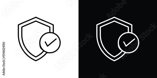 Security icon in black. flat graphic vector icon
