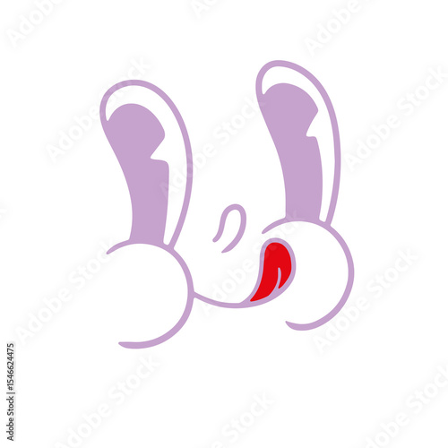 Wallpaper Mural Retro cartoon face. Classic comics from the 1950s and 1960s. Hand-drawn animated illustration. Posters, cards, and graphic design. Torontodigital.ca