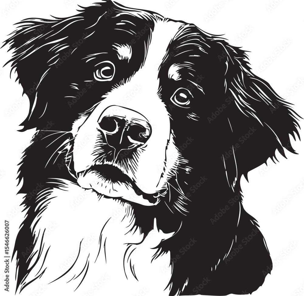 Obraz premium bernese mountain dog face