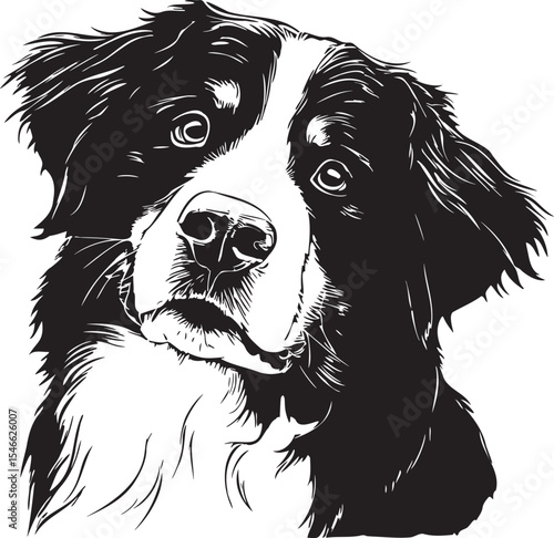 bernese mountain dog face