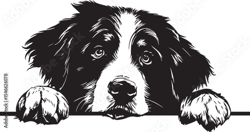 black and white bernese mountain dog