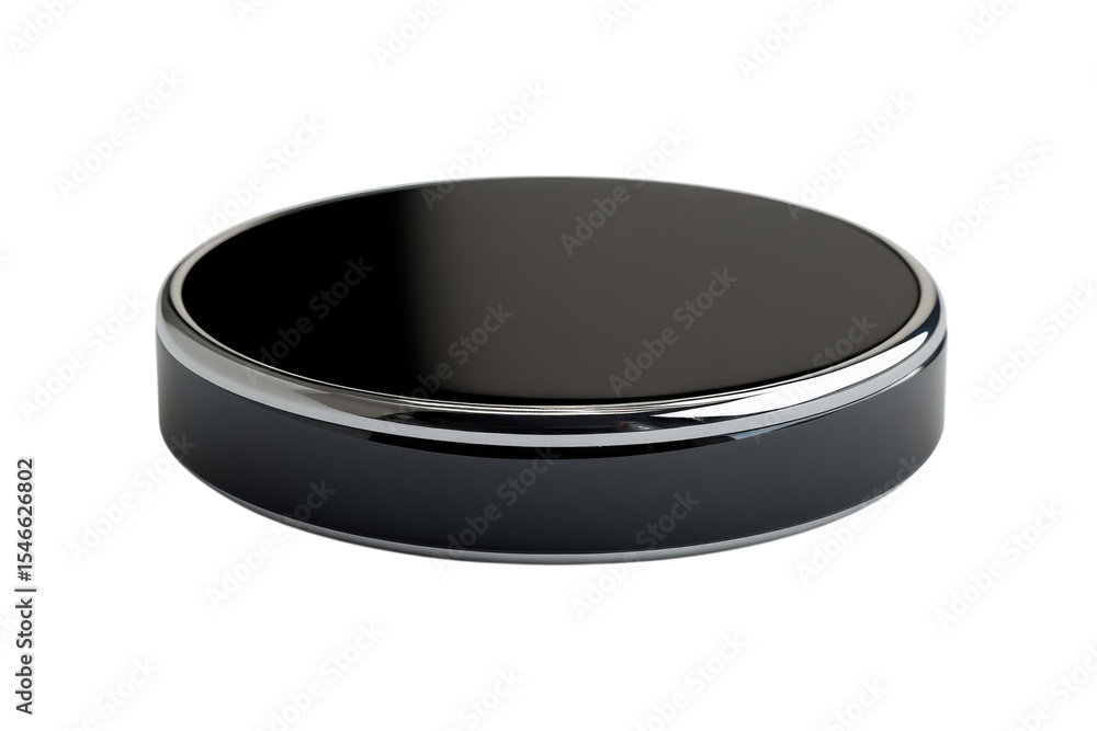 Sleek round hockey puck design the essence of icy competition and sportsmanship polished with on transparent background Sleek round hockey puck design the essence of icy competition and sportsmanship polished with on transparent background