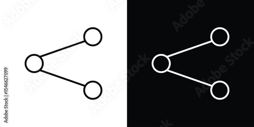 Share icon in black. flat graphic vector icon