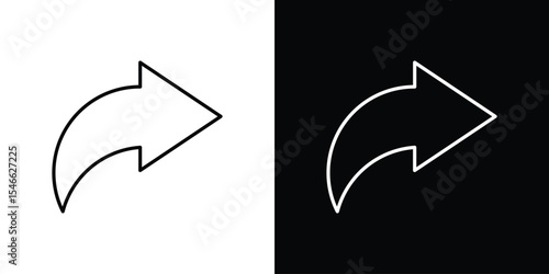 Share icon in black. flat graphic vector icon