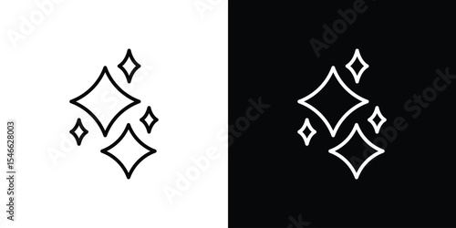 Shine icon in black. flat graphic vector icon