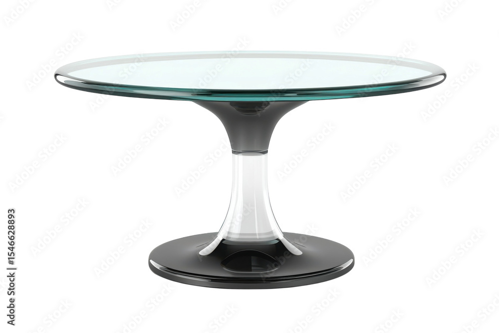 Modern glass top table evokes a sense of clean sophistication perfect for minimalist decor on transparent background Modern glass top table evokes a sense of clean sophistication perfect for minimalist decor on transparent background