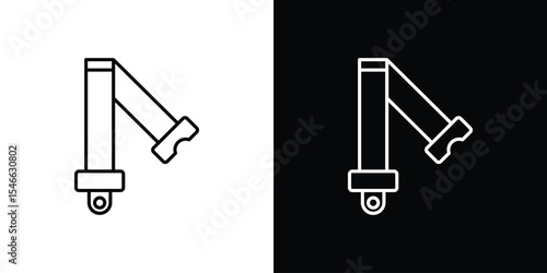 Shoulder strap icon in black. flat graphic vector icon