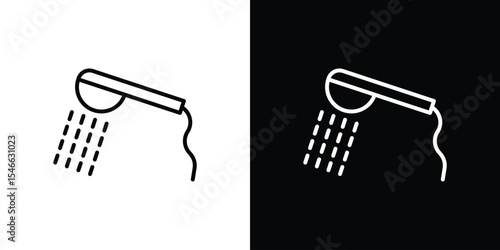 Shower icon in black. flat graphic vector icon