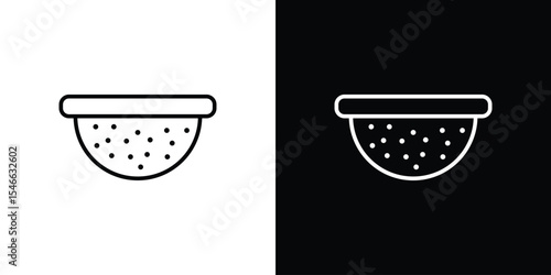 sieve icon in black. flat graphic vector icon