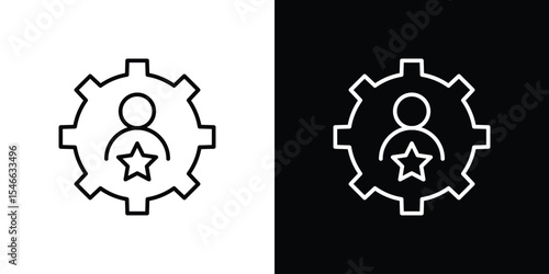 Skills icon in black. flat graphic vector icon