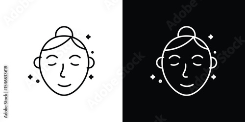 Skincare icon in black. flat graphic vector icon