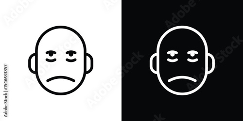 Sleep deprivation icon in black. flat graphic vector icon