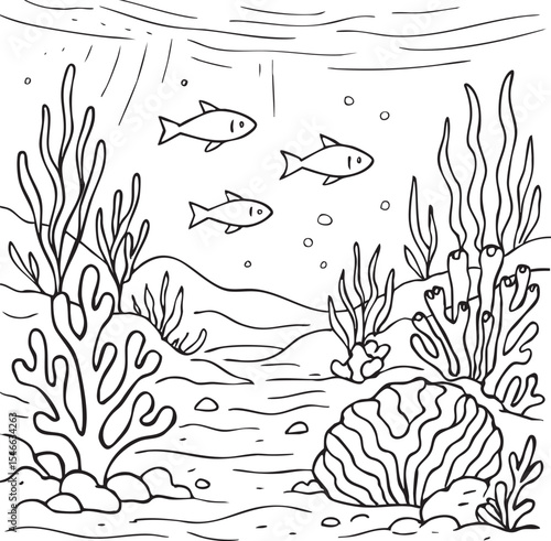 Underwater reef illustration
