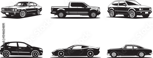 Silhouette Car Icons Bundle