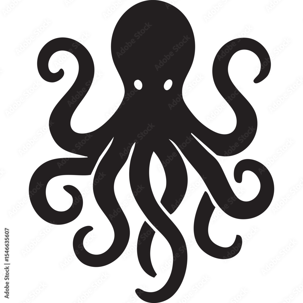 Fototapeta premium Octopus silhouette