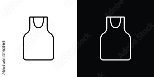 Sleeveless shirt icon in black. flat graphic vector icon