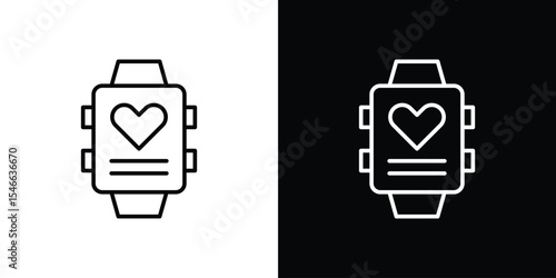 Smartwatch icon in black. flat graphic vector icon