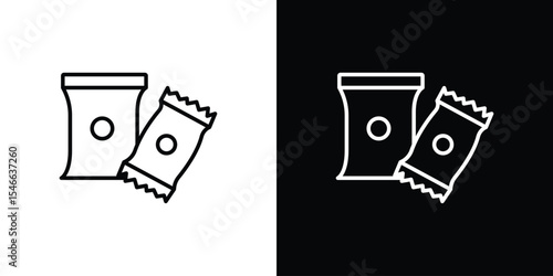 Snacks icon in black. flat graphic vector icon