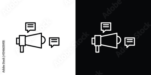Social campaign icon in black. flat graphic vector icon
