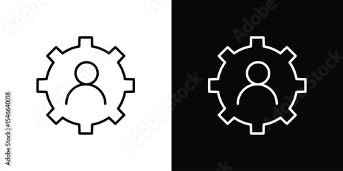 Soft skills icon in black. flat graphic vector icon