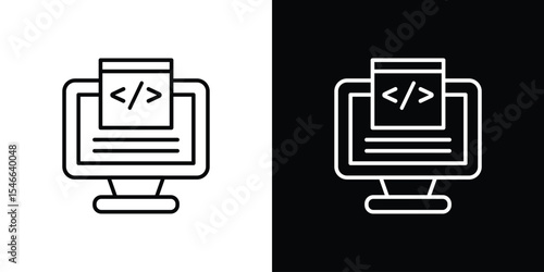 Software icon in black. flat graphic vector icon
