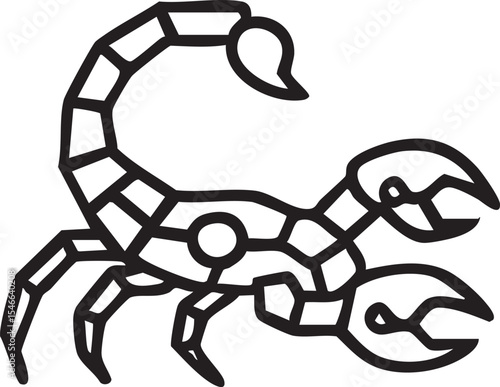Geometric scorpion icon