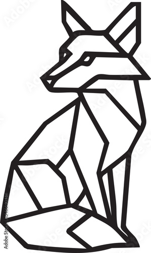 Geometric fox icon