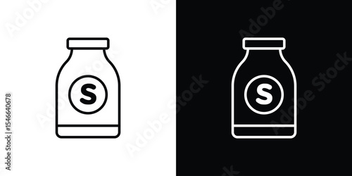 Solvent icon in black. flat graphic vector icon