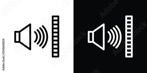 Soundproofing walls icon in black. flat graphic vector icon