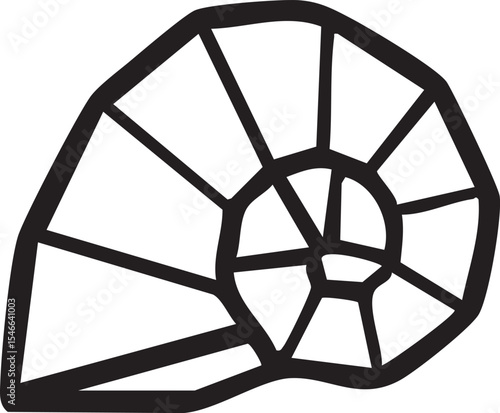 Geometric nautilus icon