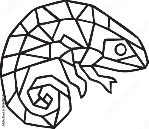 Geometric chameleon icon