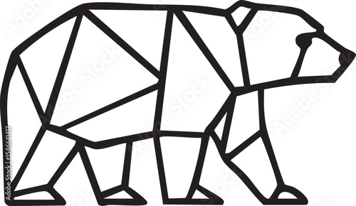 Geometric bear icon