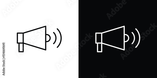 Speaker icon in black. flat graphic vector icon