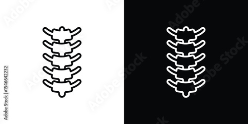 Spinal column icon in black. flat graphic vector icon