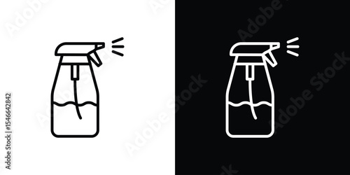 Spray icon in black. flat graphic vector icon