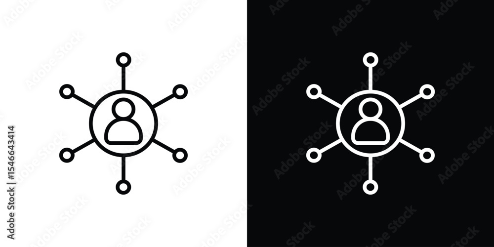 Obraz premium Stakeholders icon in black. flat graphic vector icon