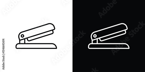 Stapler icon in black. flat graphic vector icon